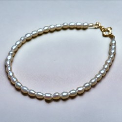 Bracelet or 375 perle de...