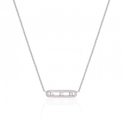 Collier argent zirconium 