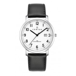 Montre cuir noir fond blanc...