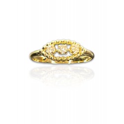 Bague or jaune 750 diamant...