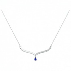 Collier argent zirconium 1...