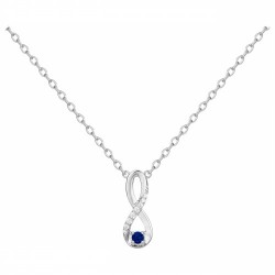 Collier argent zirconium ET...