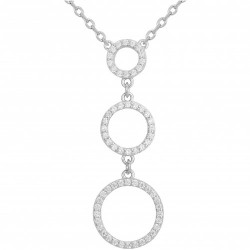 Collier argent zirconium...