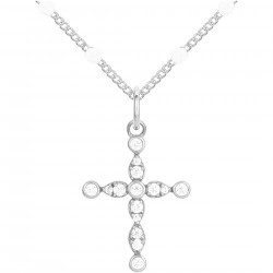 Collier argent zirconium...