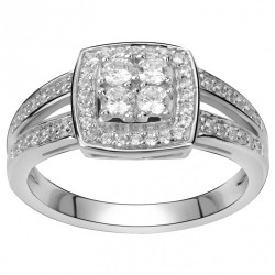 Bague argent zirconium...