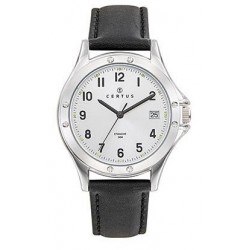 Montre cuir noir fond blanc...