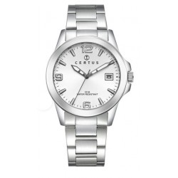 Montre acier fond blanc...