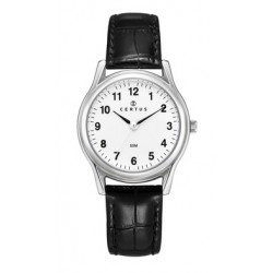 Montre cuir noir fond blanc...