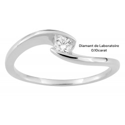 Bague or 375 diamant...