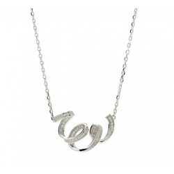 Collier argent zirconium...