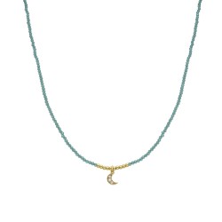 Collier argent collier Luna