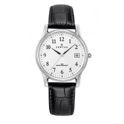 Montre cuir noir fond blanc...