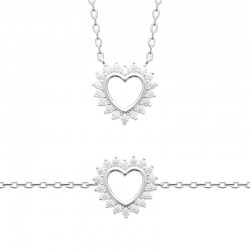 Collier argent zirconium...