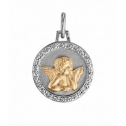 Médaille argent zirconium...
