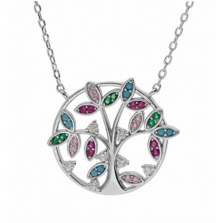 Collier argent zirconium...