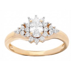 Bague plaqué zirconium...