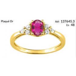 Bague plaqué zirconium Bag....