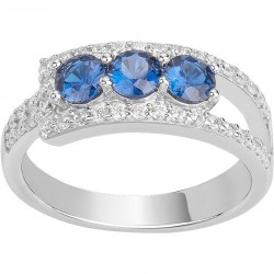 Bague argent zirconium BAG....