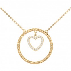 Collier plaqué zirconium...