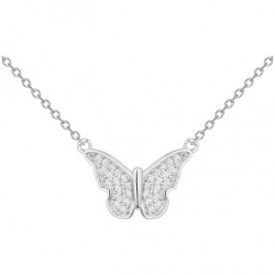 Collier argent zirconium...