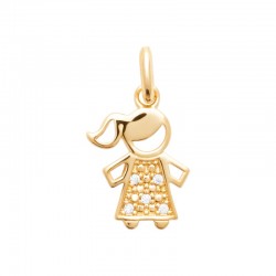 Pendentif plaqué zirconium...