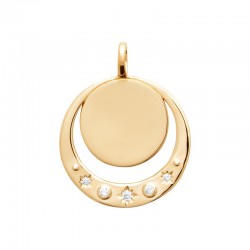 Pendentif plaqué zirconium...