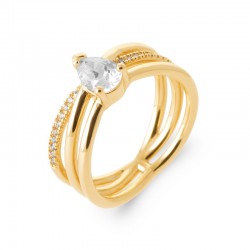 Bague plaqué zirconium...