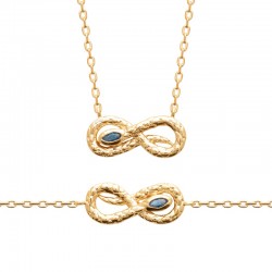 Collier plaqué zirconium...