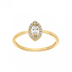 Bague or 375 zirconium 9K...