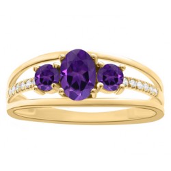 Bague or 375 pierre fine 9K...