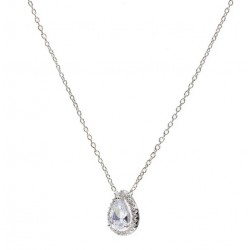 Collier argent zirconium de...