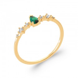 Bague plaqué zirconium...