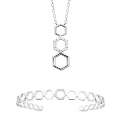 Collier argent zirconium...