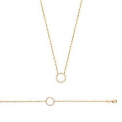 Collier plaqué zirconium...