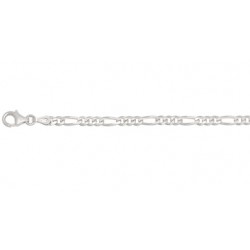 Collier argent alterné 1+3